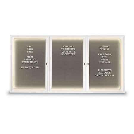 United Visual Products Indoor Enclosed Combo Board, 42"x32", Black Frame/Grey & Burgundy UVCB4232B-GREY-DBURGU